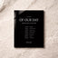 Moda Collection Acrylic Wedding Order of Events Sign