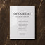 Moda Collection Acrylic Wedding Order of Events Sign