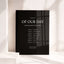 Moda Collection Acrylic Wedding Order of Events Sign