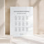 Moda Collection Acrylic Wedding Seating Chart Sign
