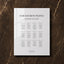 Moda Collection Acrylic Wedding Seating Chart Sign