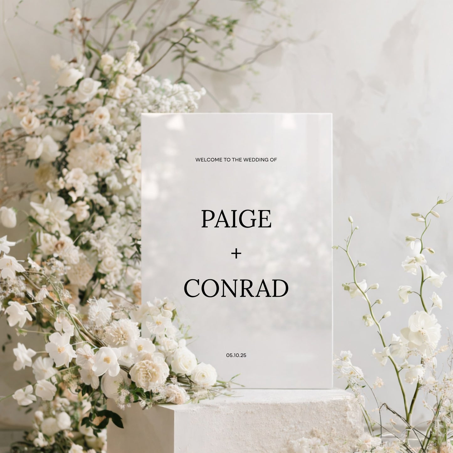 Moda Collection Acrylic Wedding Welcome Sign