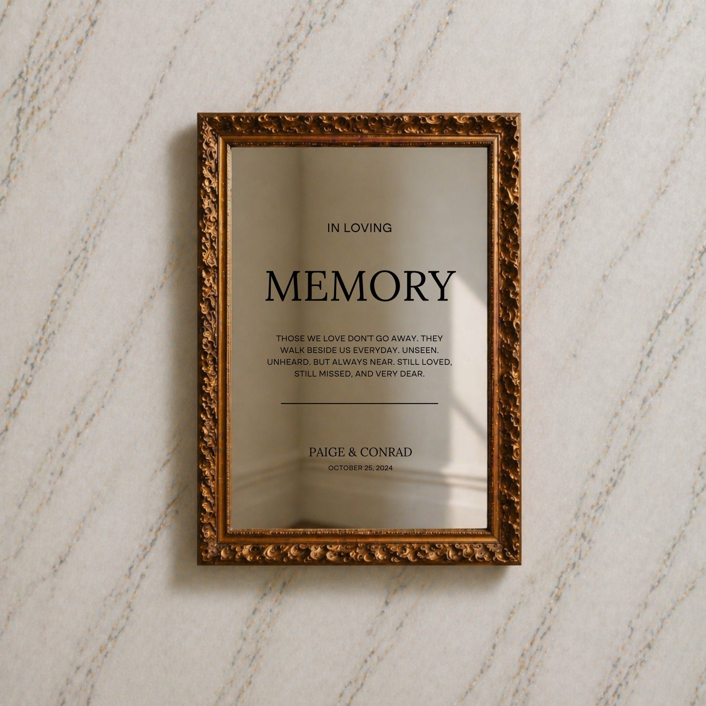 Moda Collection Decal Wedding In Loving Memory Sign