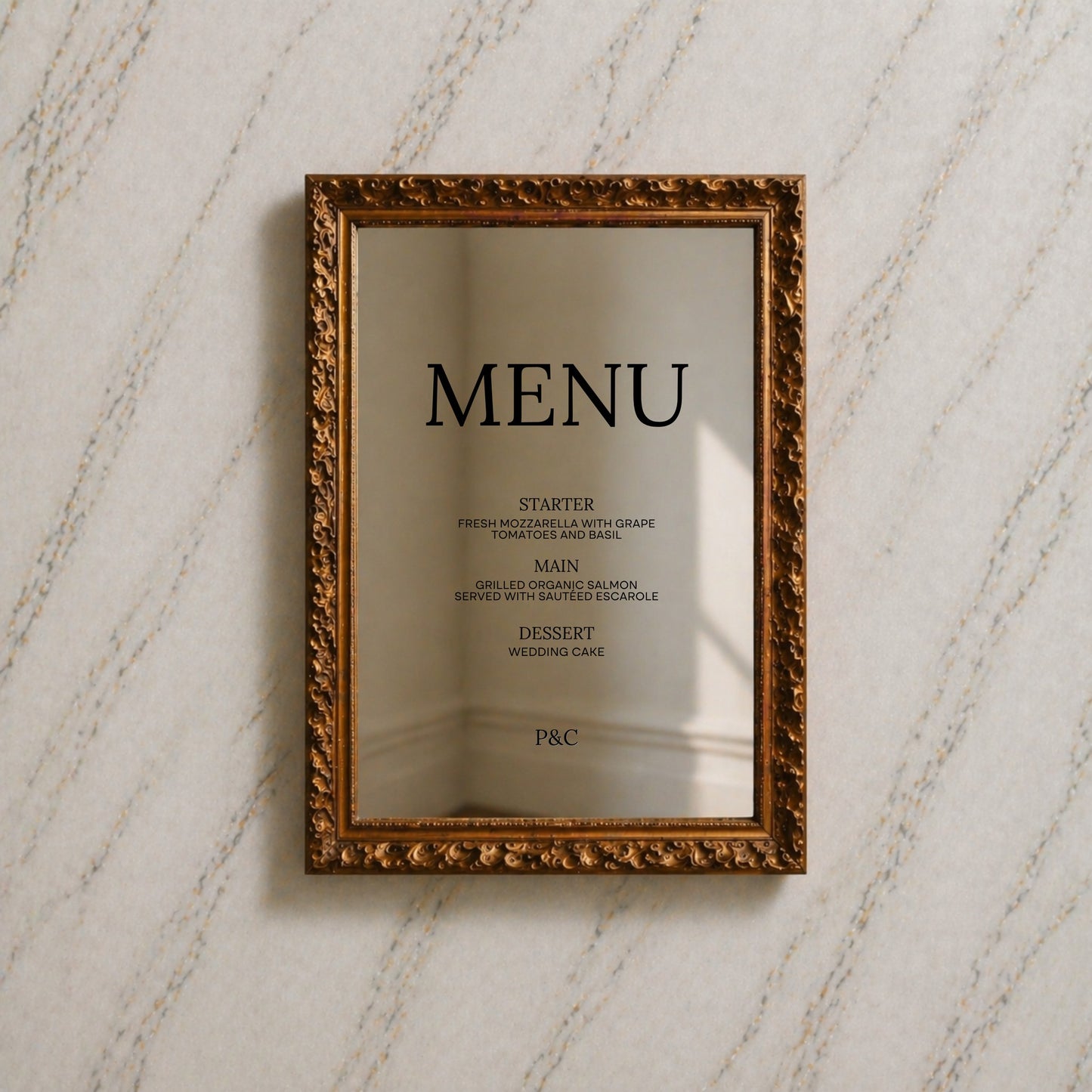 Moda Collection Decal Wedding Menu Sign