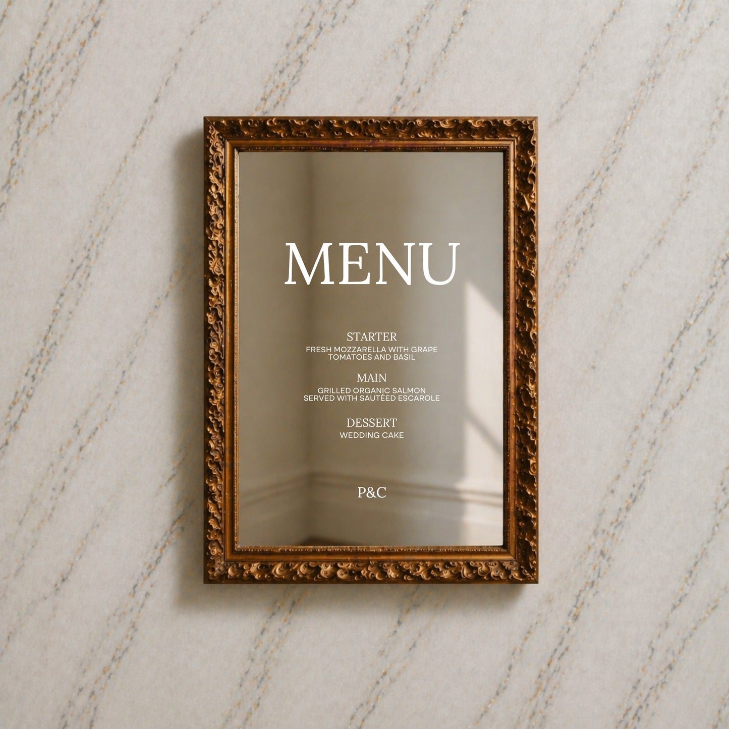 Moda Collection Decal Wedding Menu Sign