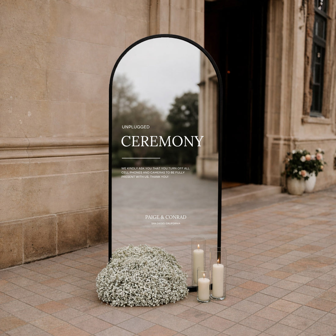 Moda Collection Decal Wedding Unplugged Ceremony Sign