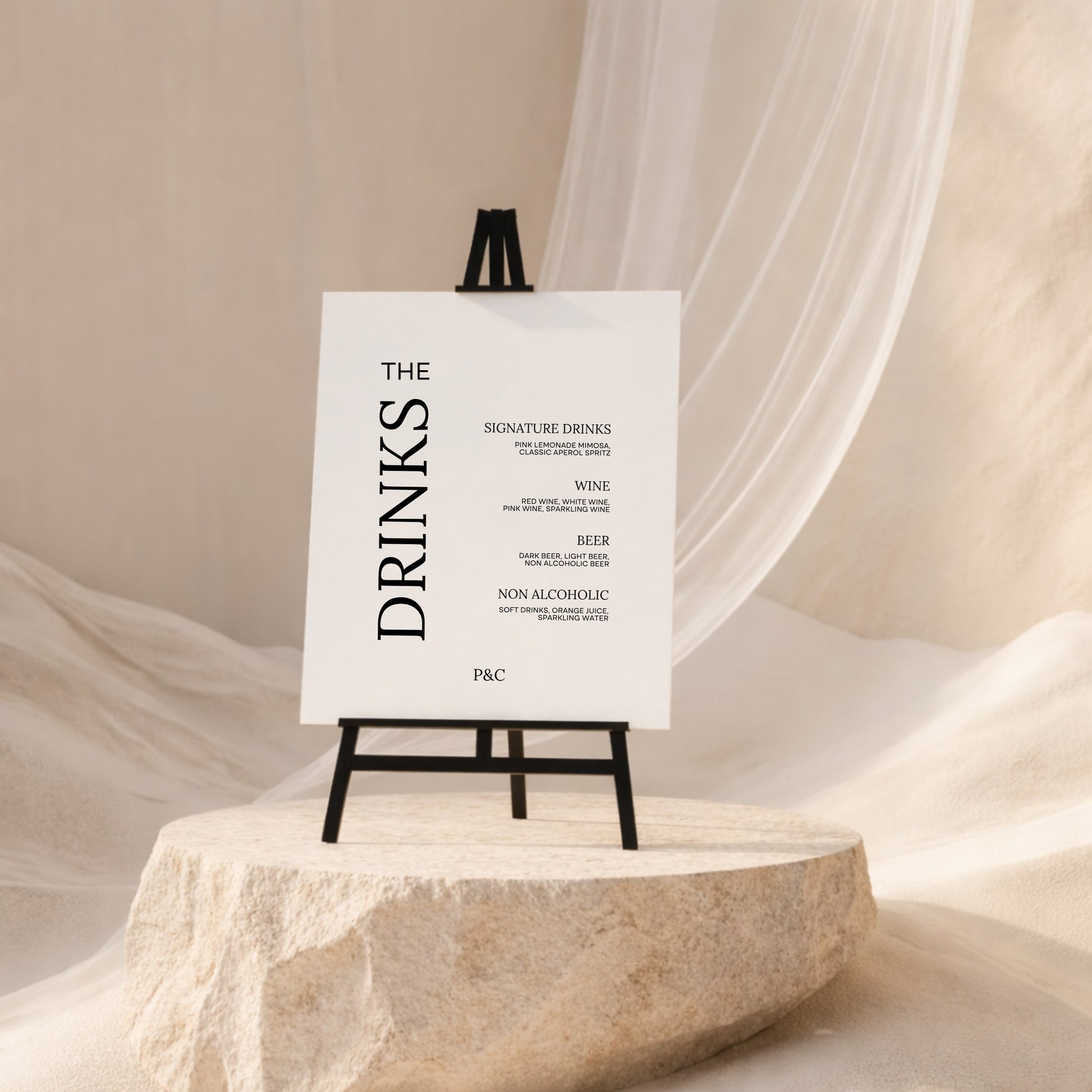 Moda Collection Gatorboard Wedding Bar & Drinks Sign