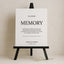 Moda Collection Gatorboard Wedding In Loving Memory Sign
