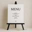 Moda Collection Gatorboard Wedding Menu Sign