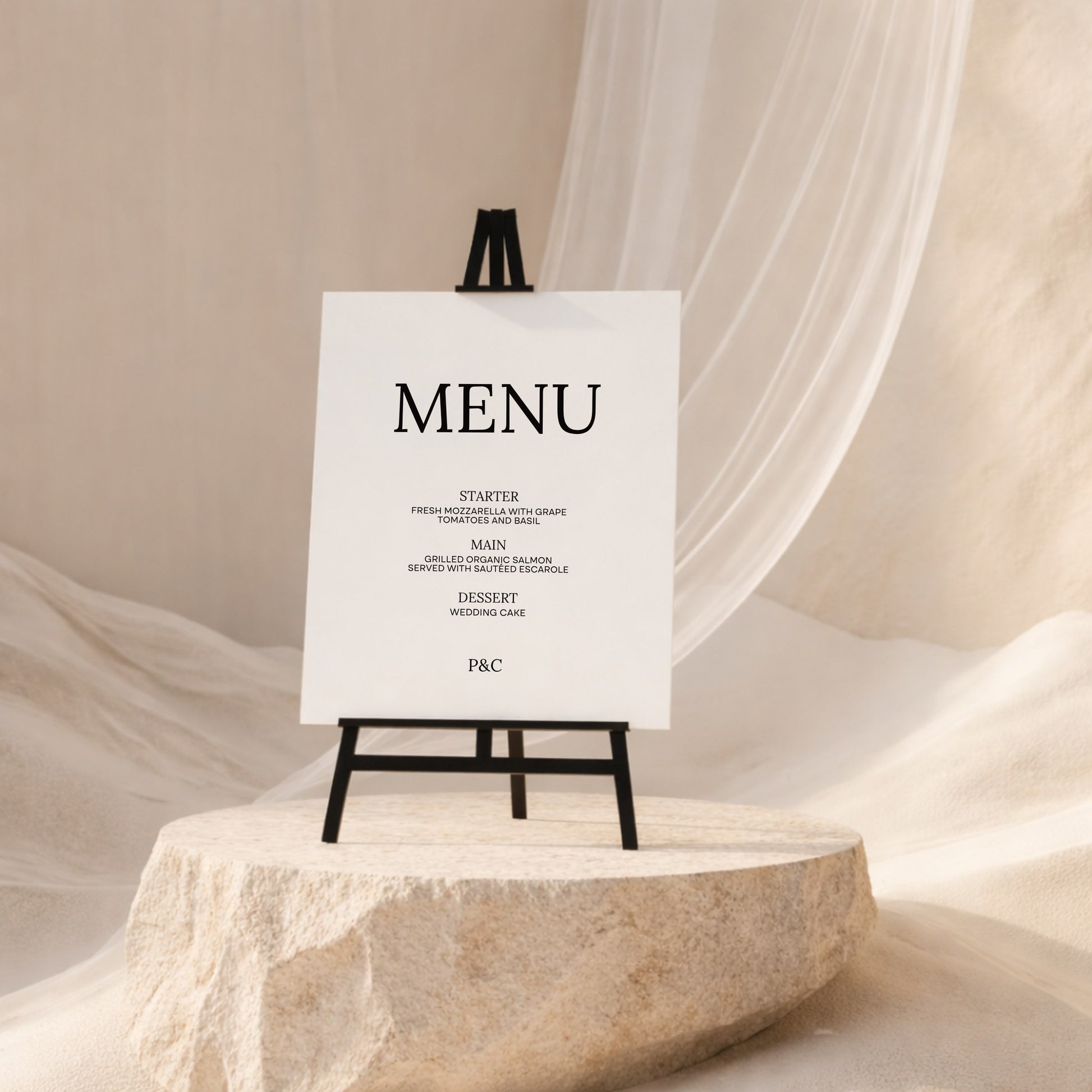 Moda Collection Gatorboard Wedding Menu Sign