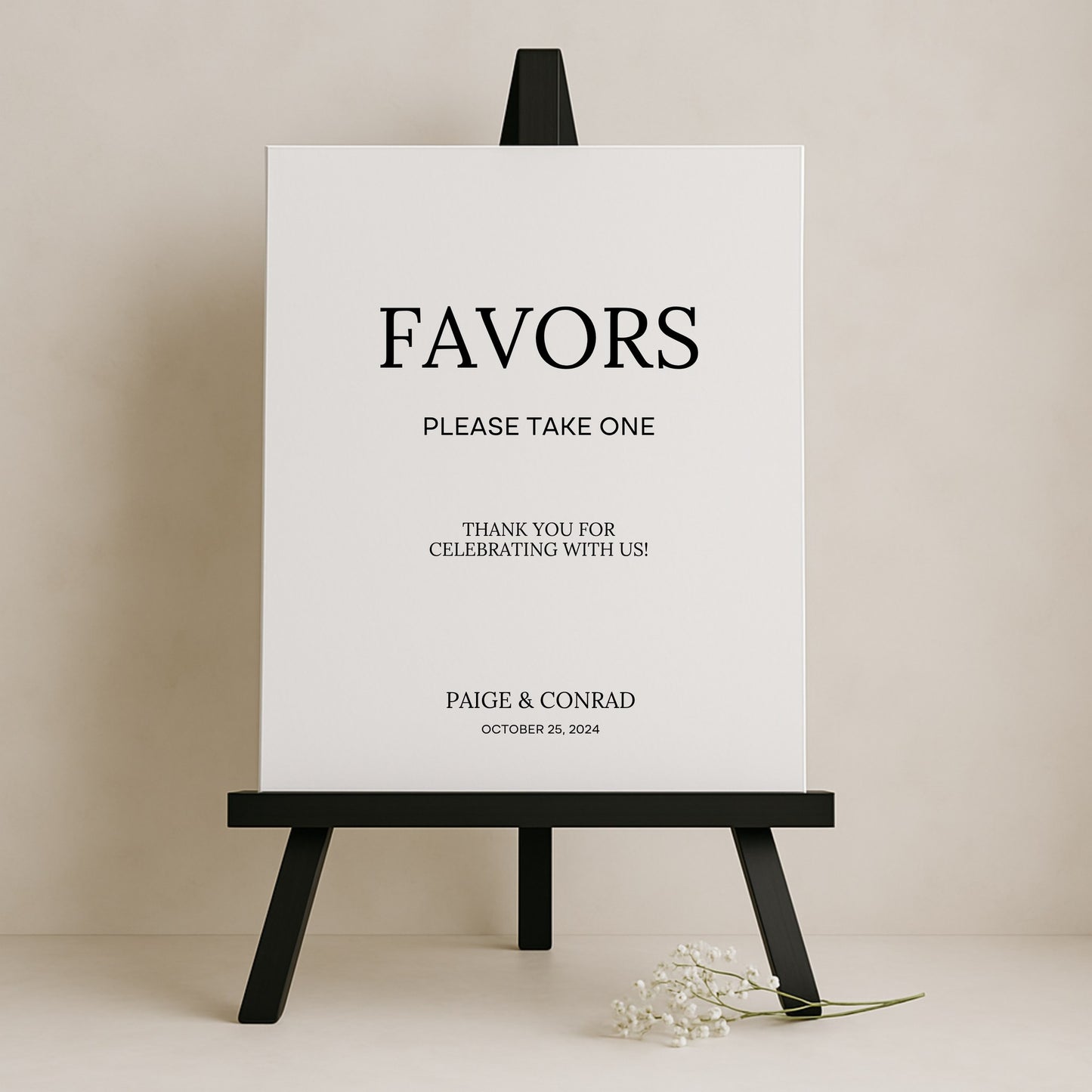 Moda Collection Gatorboard Wedding Party Favors Sign