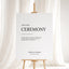 Moda Collection Gatorboard Wedding Unplugged Ceremony Sign