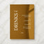 Moda Collection Gold Mirror Wedding Bar & Drinks Sign