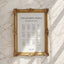 Moda Collection Poster Wedding Seating Chart Sign