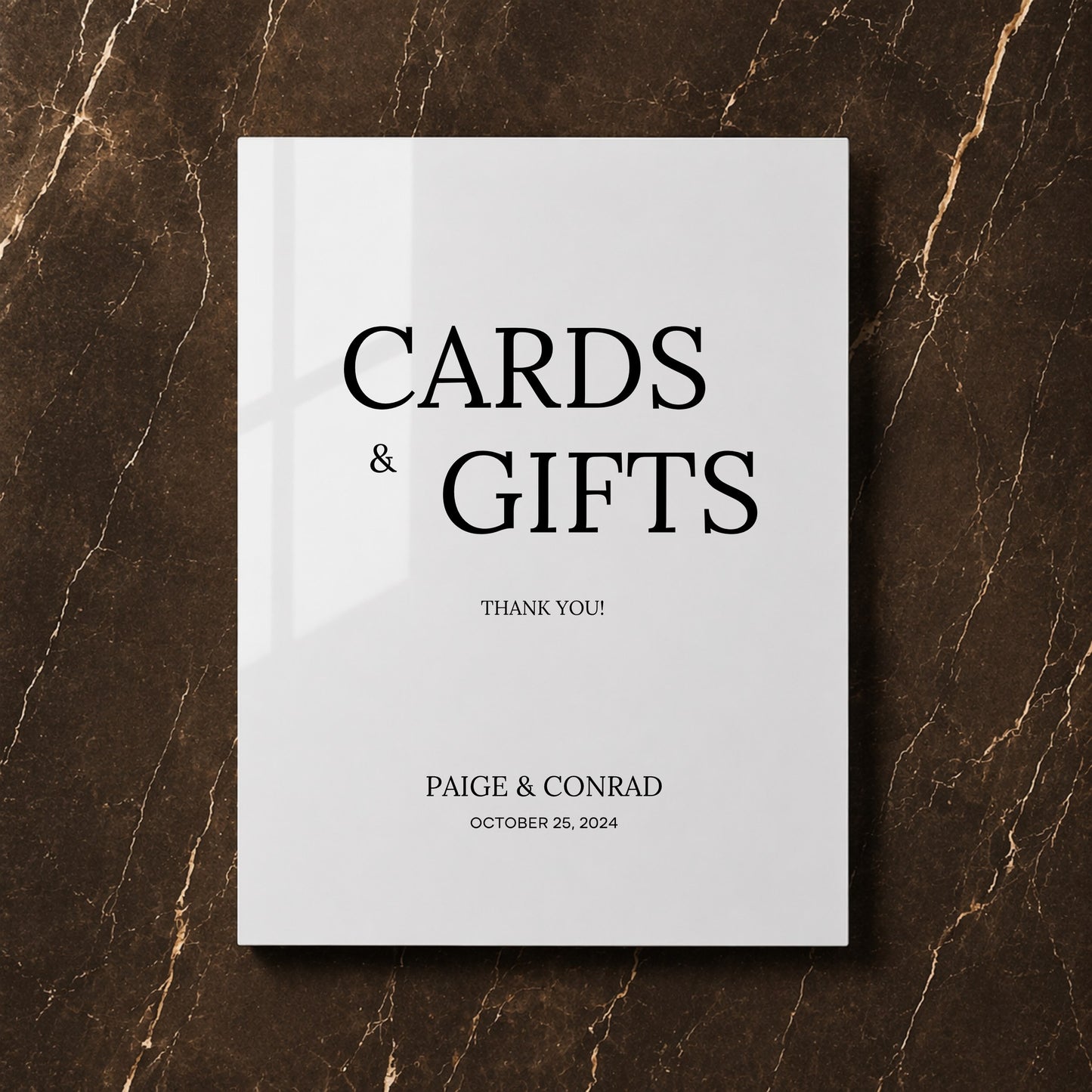 Moda Collection Acrylic Wedding Cards & Gifts Sign