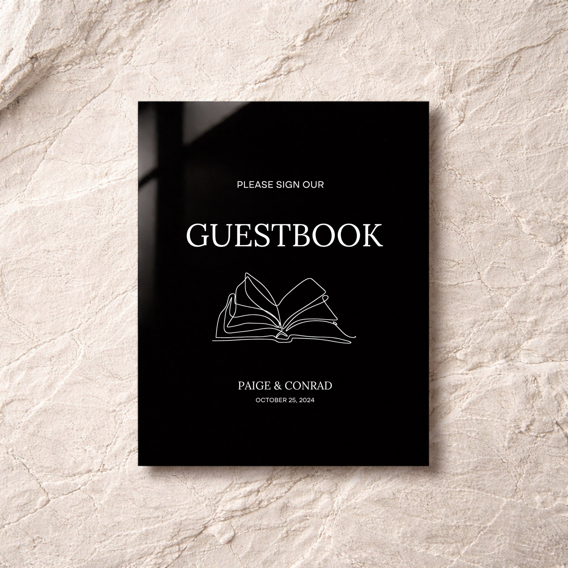 Moda Collection Acrylic Wedding Guestbook Sign