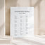 Moda Collection Acrylic Wedding Seating Chart Sign