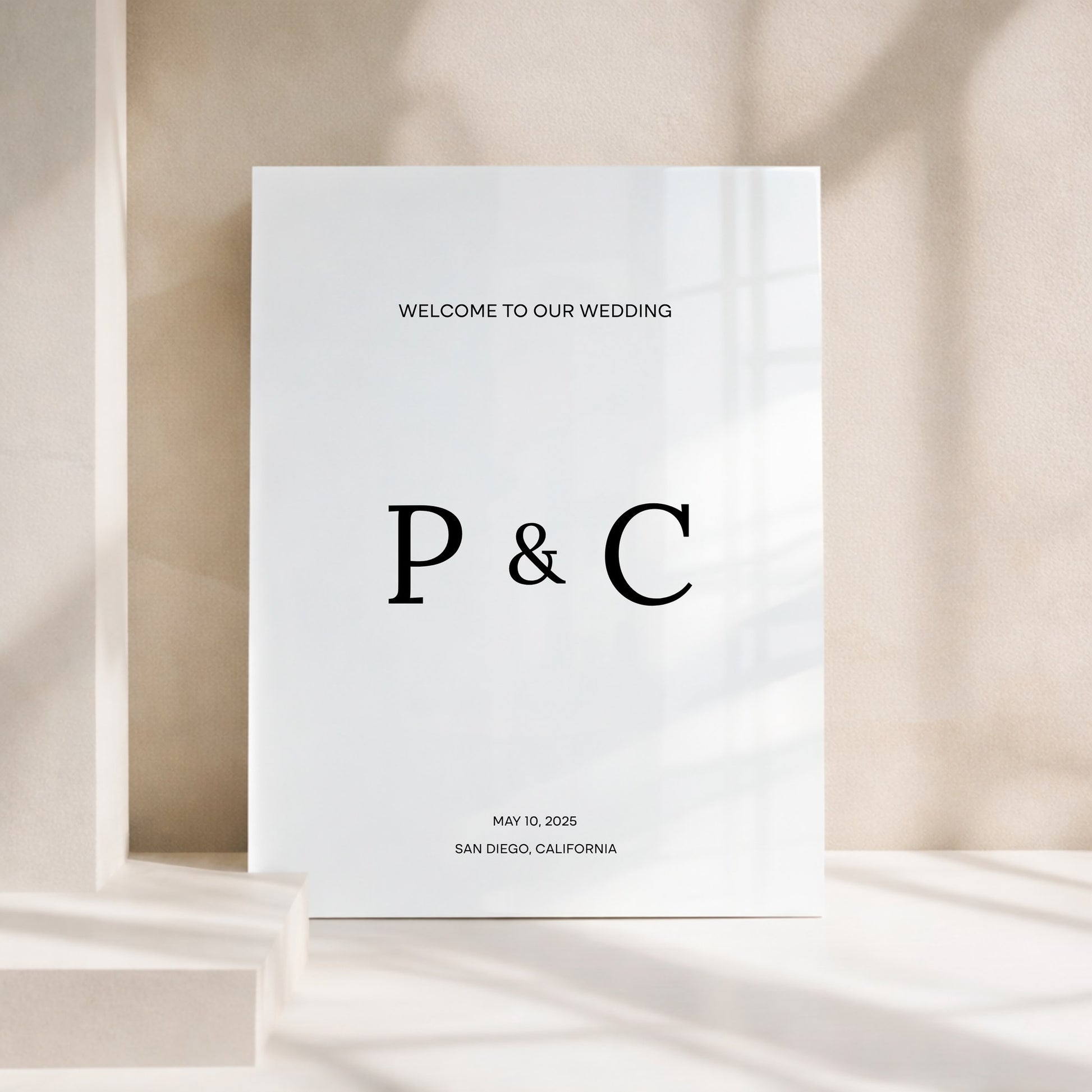 Moda Collection Acrylic Wedding Welcome Sign