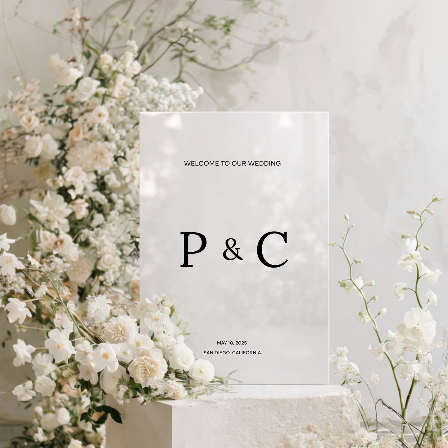 Moda Collection Acrylic Wedding Welcome Sign