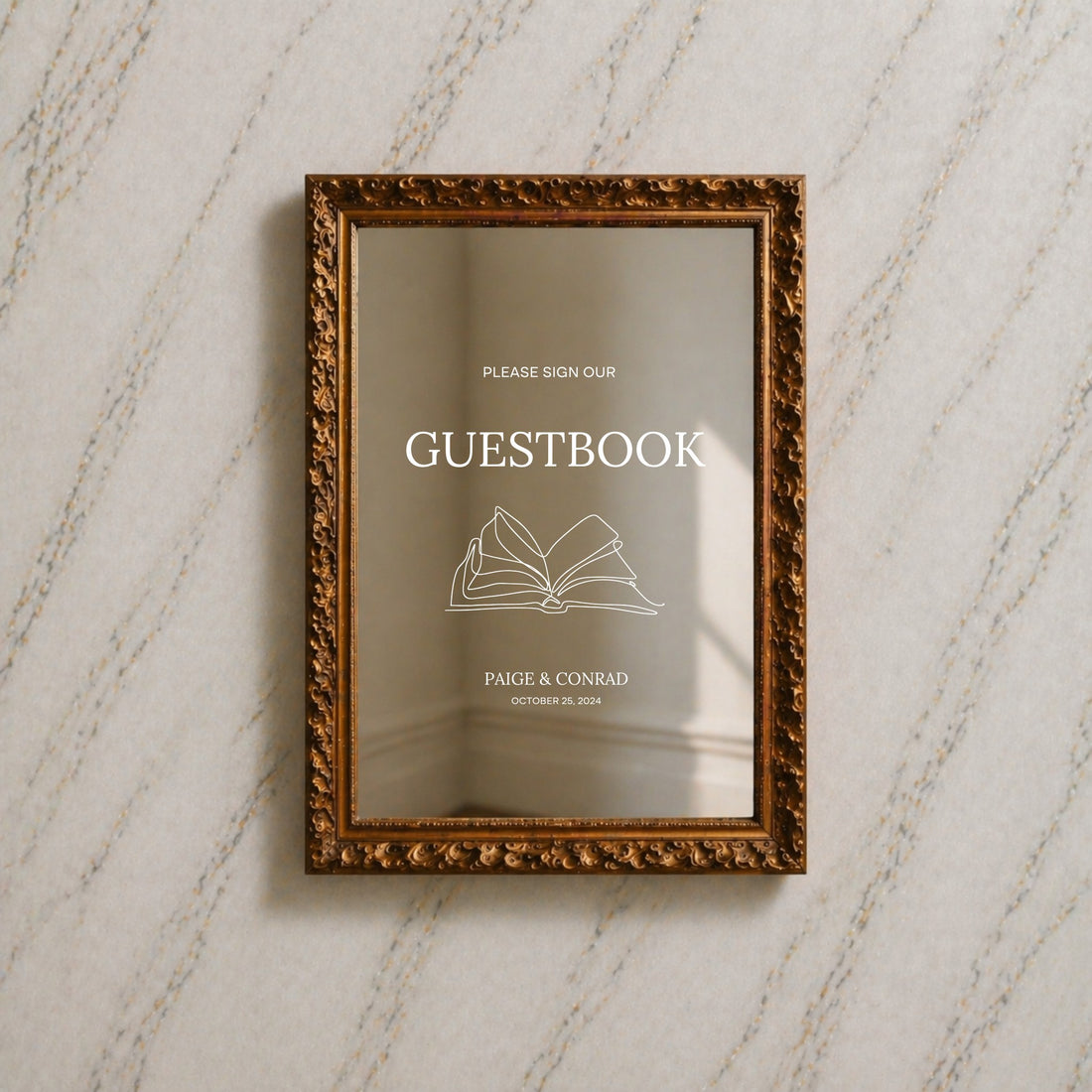 Moda Collection Decal Wedding Guestbook Sign