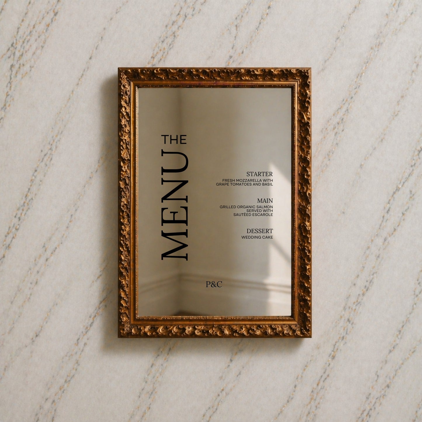 Moda Collection Decal Wedding Menu Sign