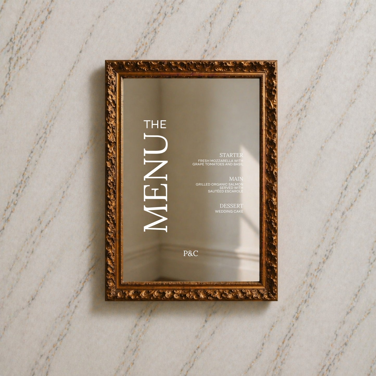 Moda Collection Decal Wedding Menu Sign