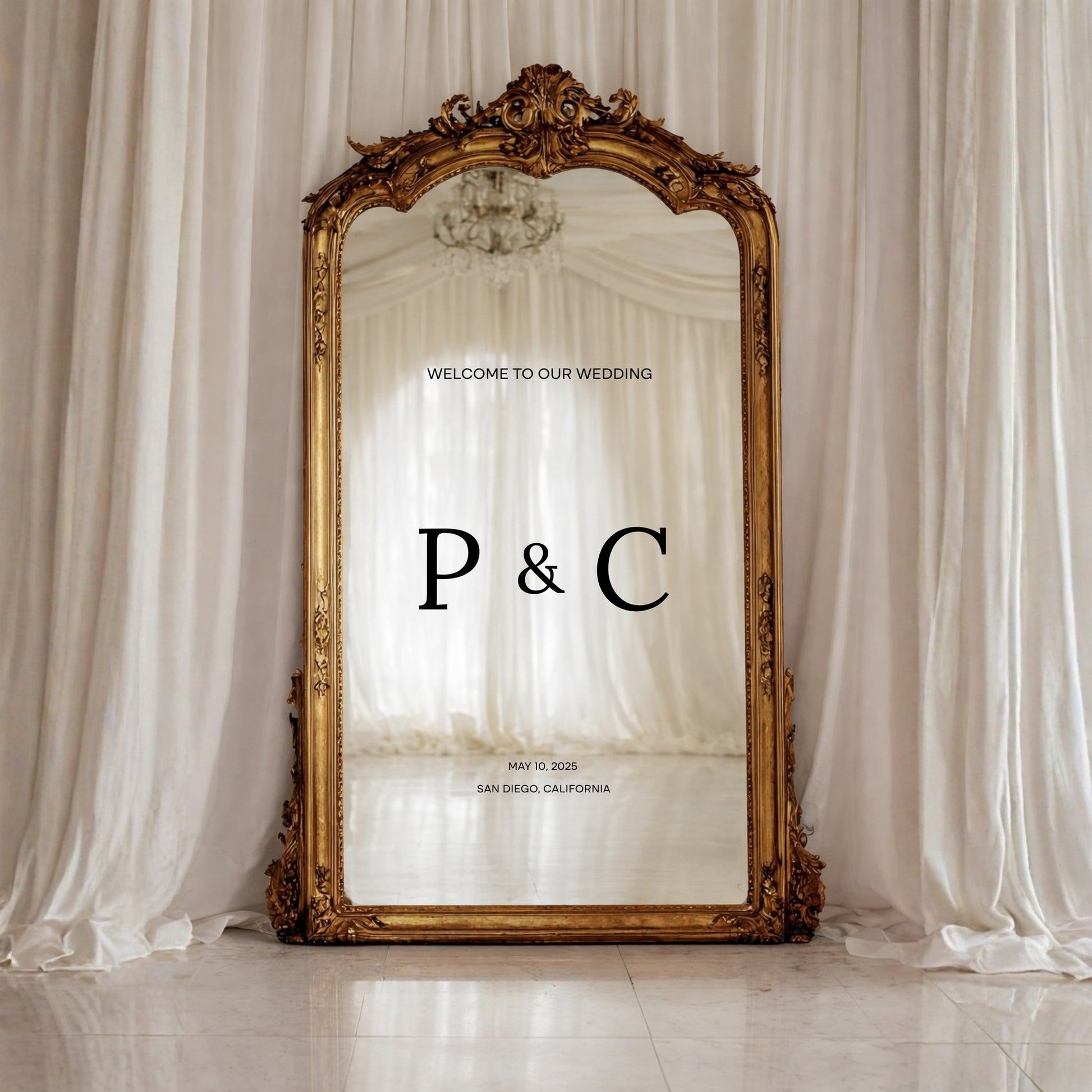 Moda Collection Decal Wedding Welcome Sign