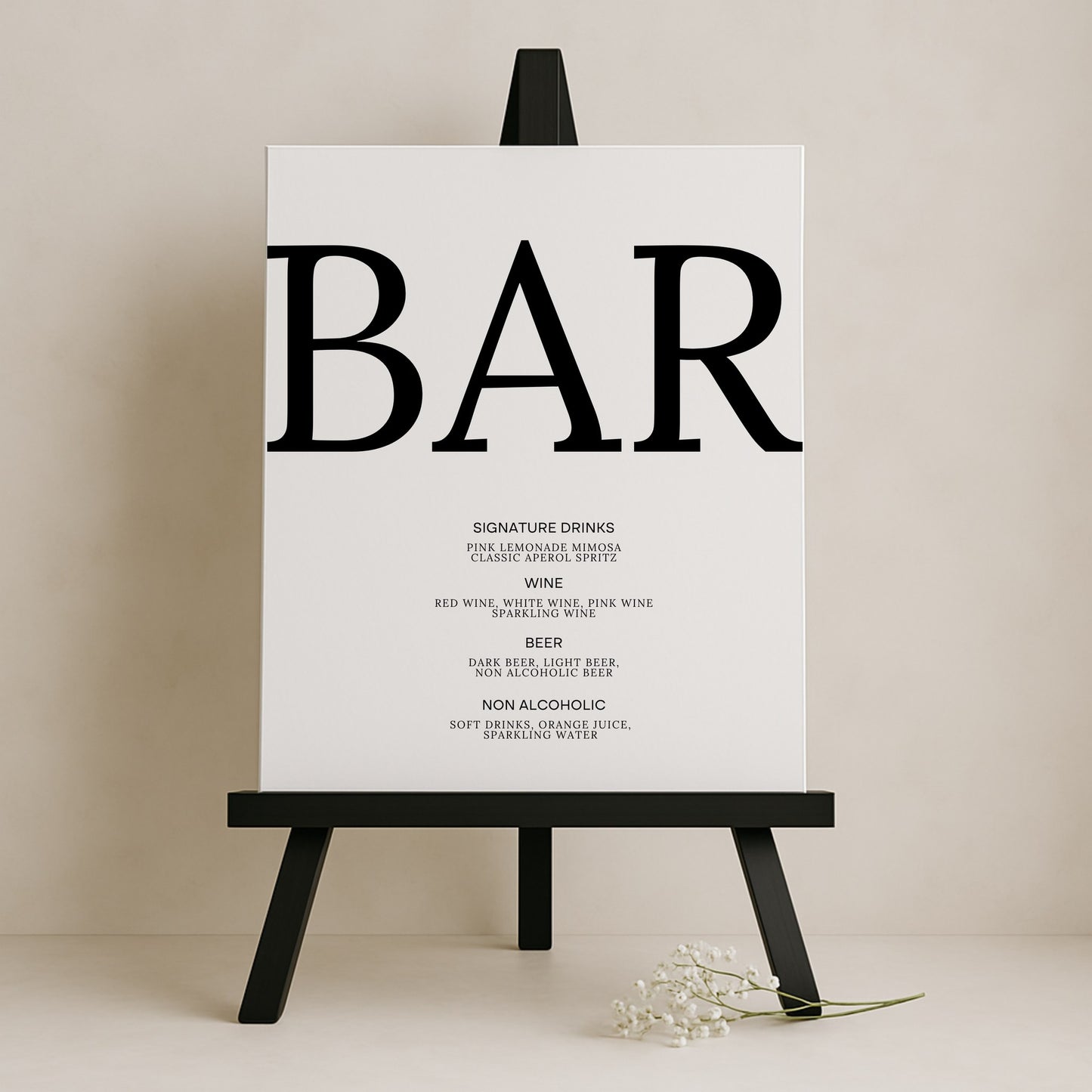 Moda Collection Gatorboard Wedding Bar & Drinks Sign