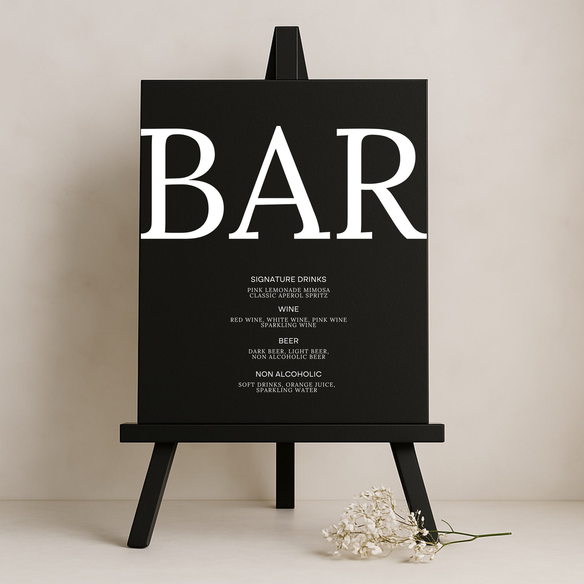Moda Collection Gatorboard Wedding Bar & Drinks Sign