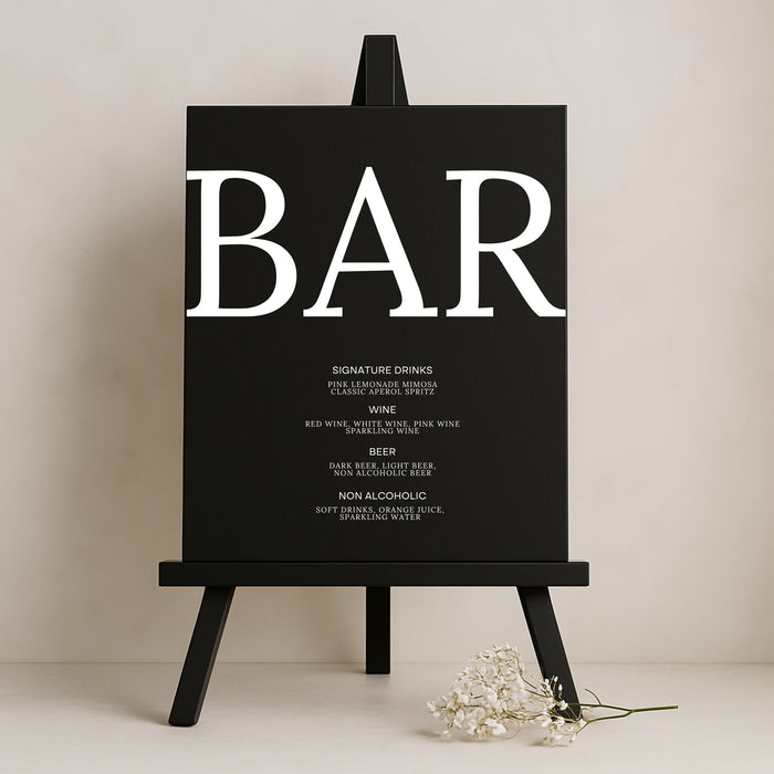 Moda Collection Gatorboard Wedding Bar & Drinks Sign