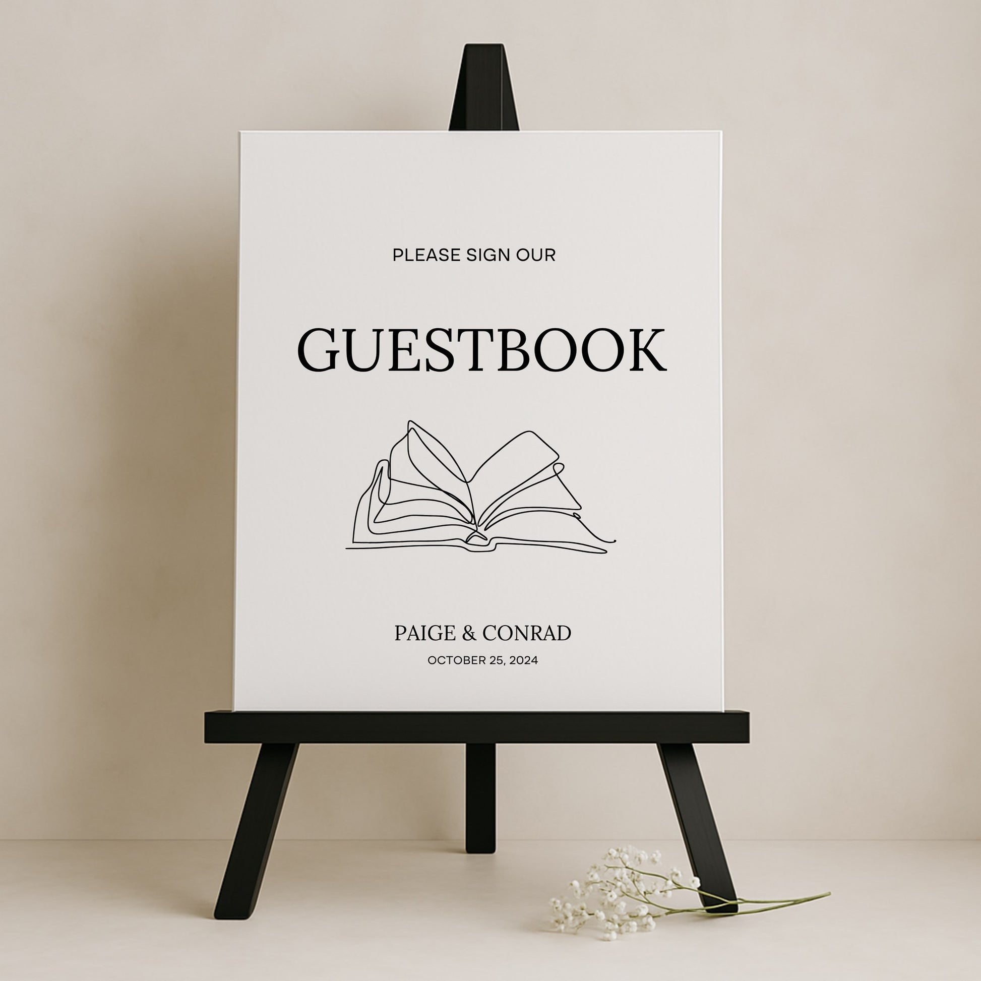 Moda Collection Gatorboard Wedding Guestbook Sign