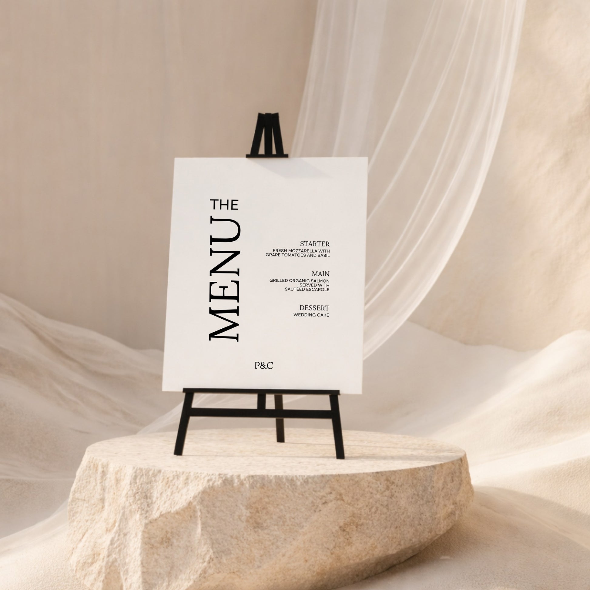 Moda Collection Gatorboard Wedding Menu Sign