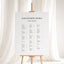 Moda Collection Gatorboard Wedding Seating Chart Sign