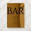Moda Collection Gold Mirror Wedding Bar & Drinks Sign