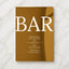 Moda Collection Gold Mirror Wedding Bar & Drinks Sign