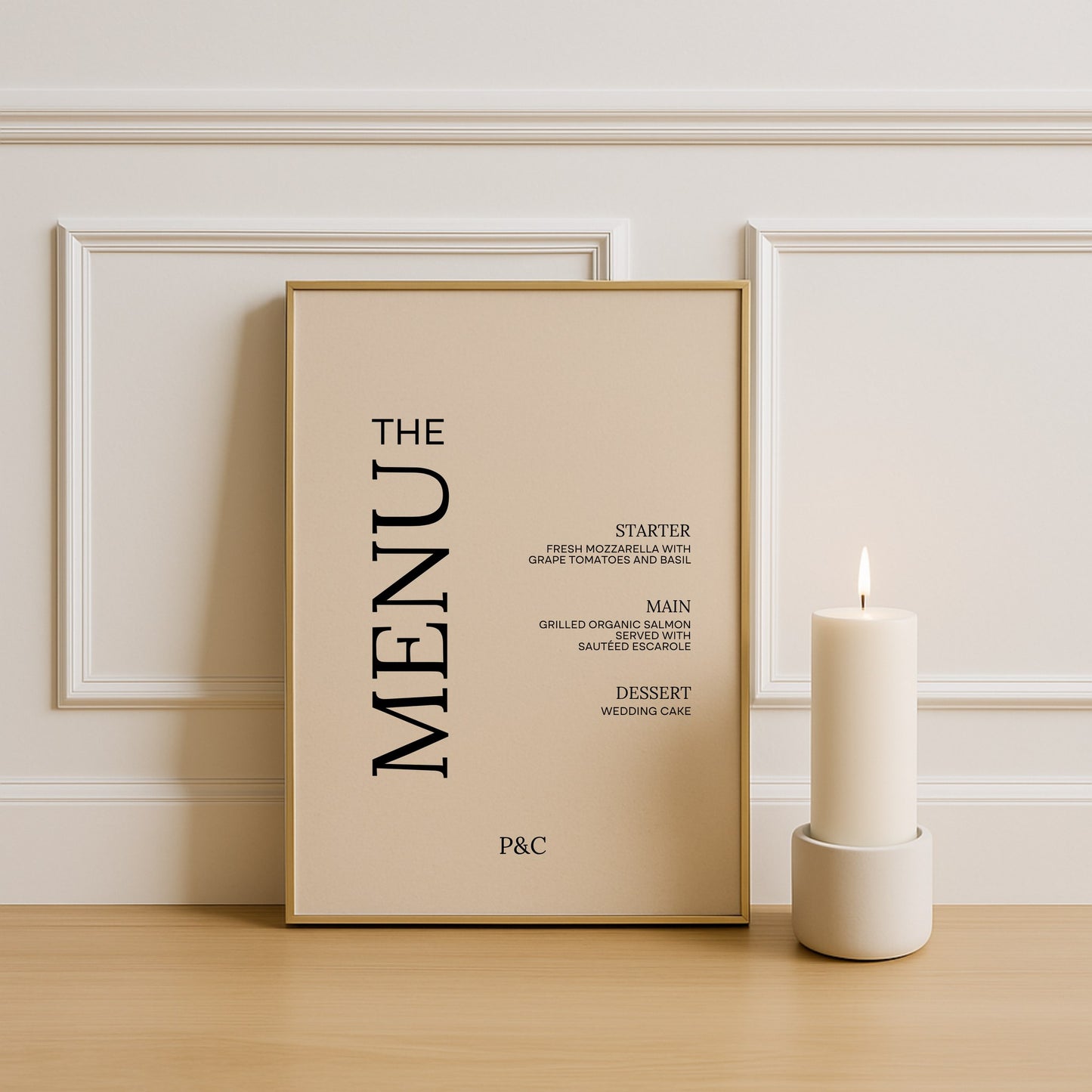 Moda Collection Poster Wedding Menu Sign