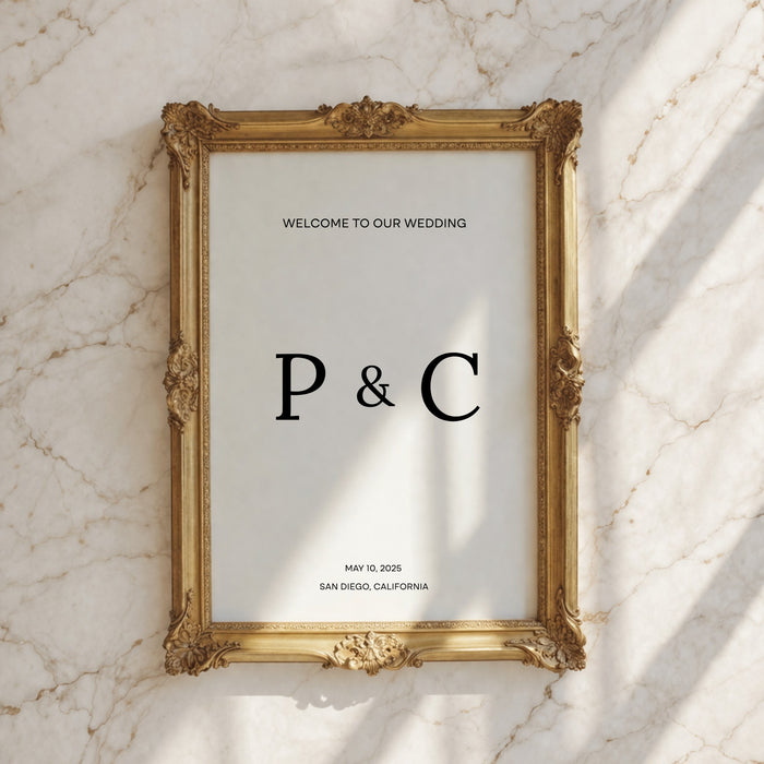 Moda Collection Poster Wedding Welcome Sign