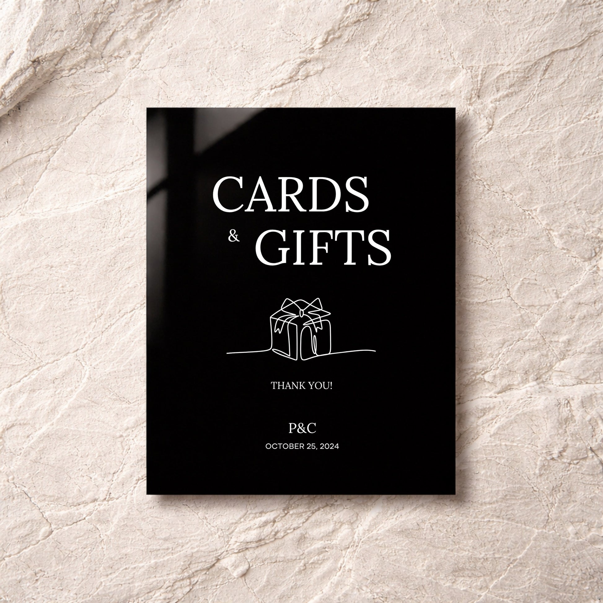 Moda Collection Acrylic Wedding Cards & Gifts Sign