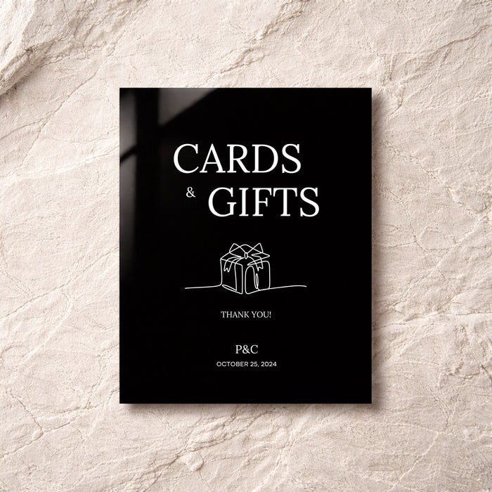 Moda Collection Acrylic Wedding Cards & Gifts Sign