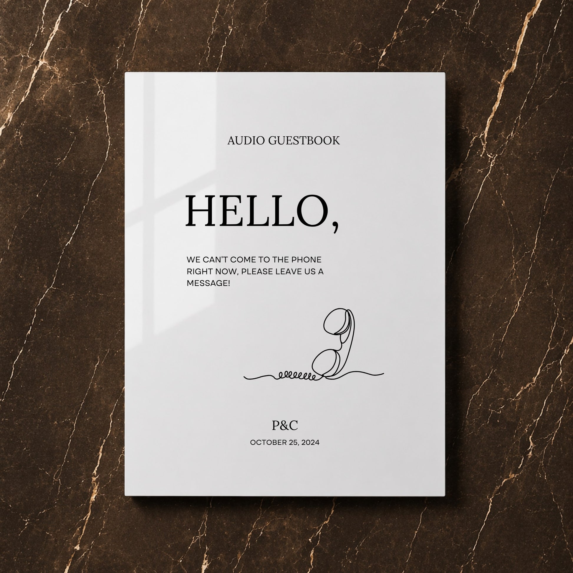 Moda Collection Acrylic Wedding Guestbook Sign