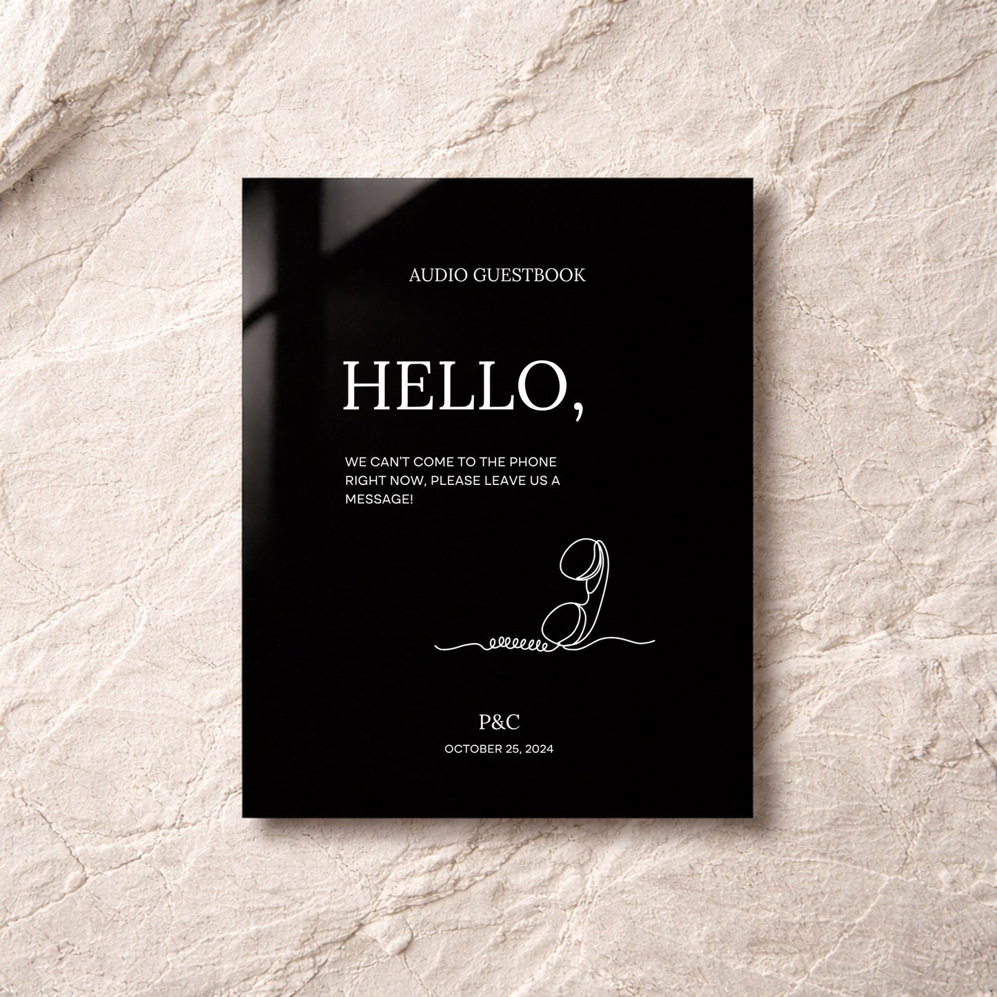 Moda Collection Acrylic Wedding Guestbook Sign