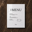 Moda Collection Acrylic Wedding Menu Sign