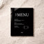 Moda Collection Acrylic Wedding Menu Sign