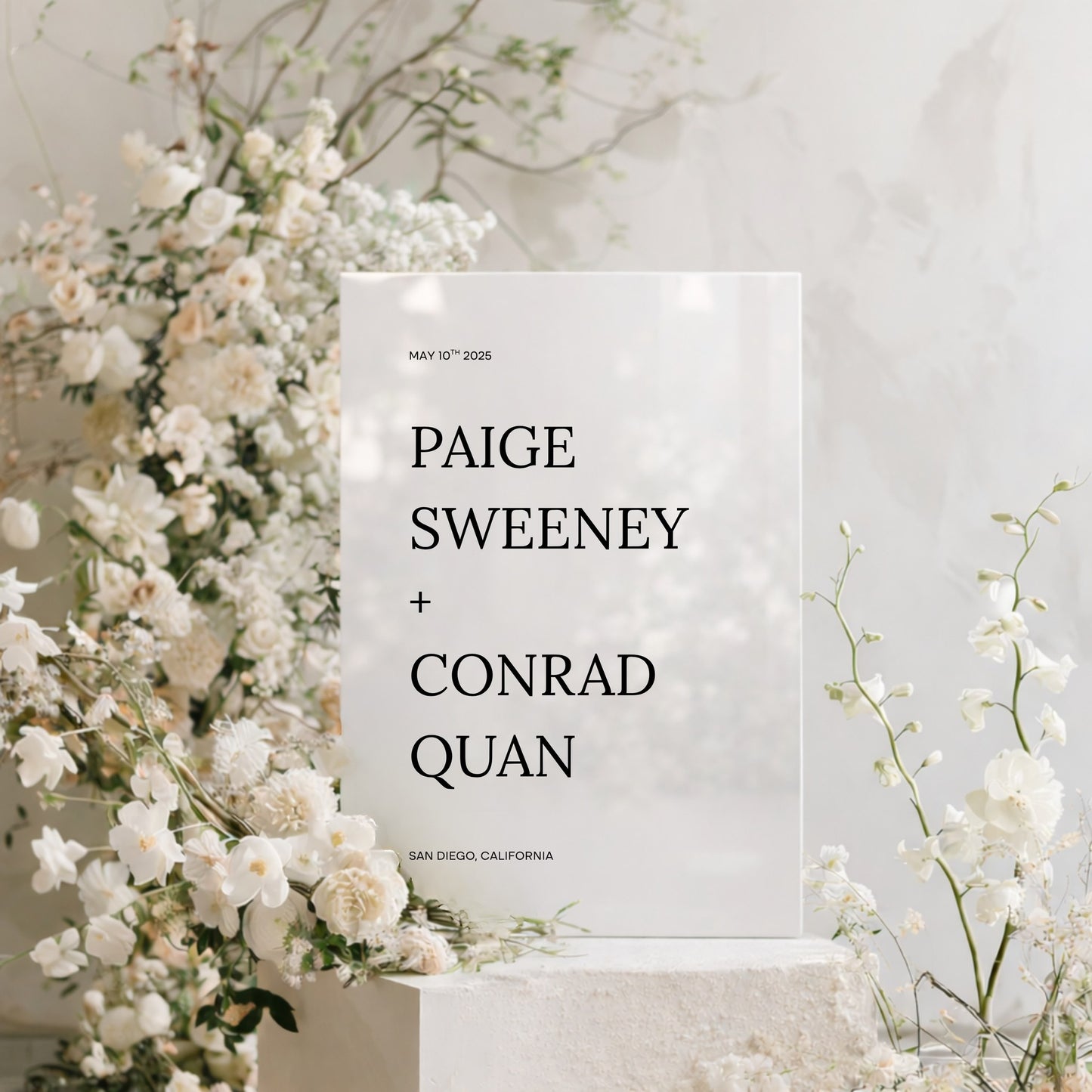 Moda Collection Acrylic Wedding Welcome Sign