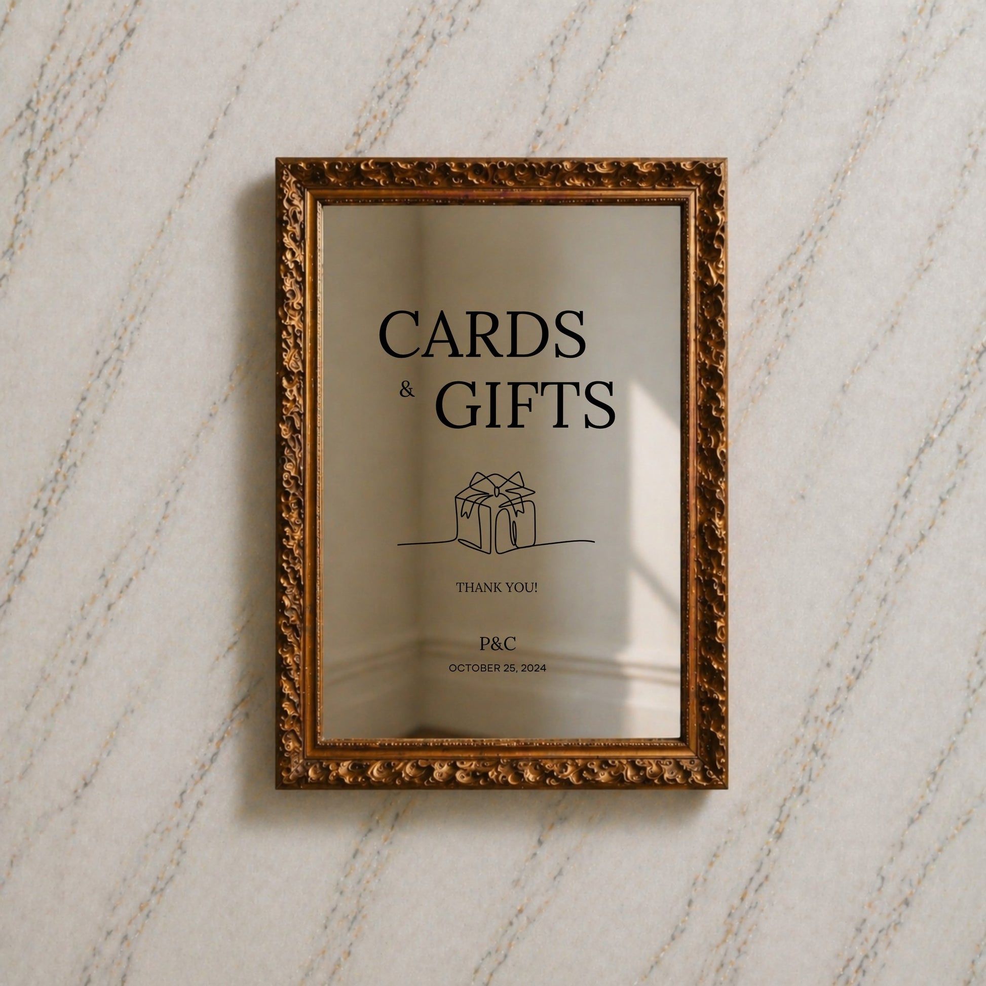 Moda Collection Decal Wedding Cards & Gifts Sign