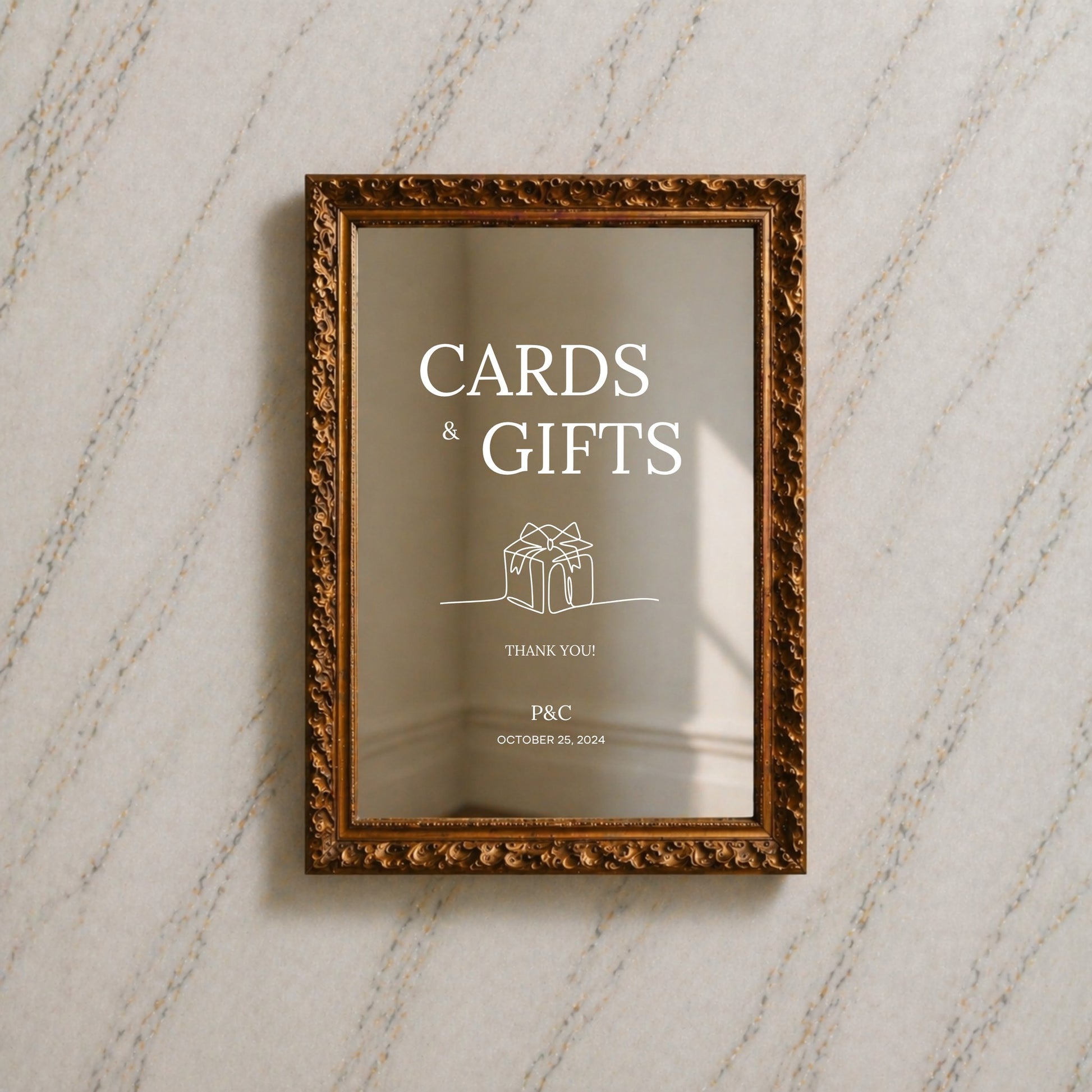 Moda Collection Decal Wedding Cards & Gifts Sign