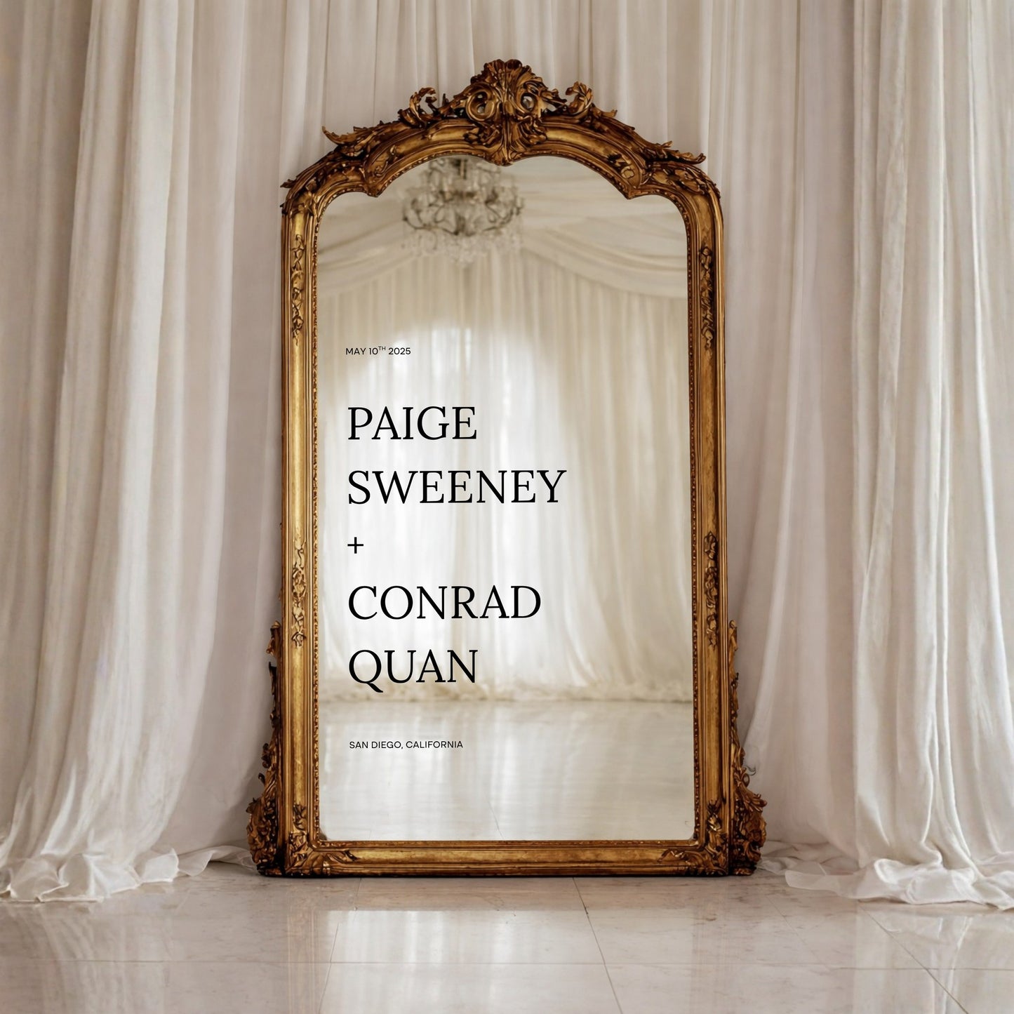 Moda Collection Decal Wedding Welcome Sign
