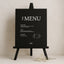 Moda Collection Gatorboard Wedding Menu Sign