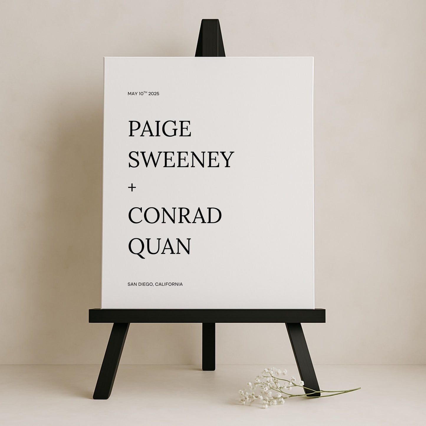Moda Collection Gatorboard Wedding Welcome Sign