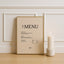 Moda Collection Poster Wedding Menu Sign